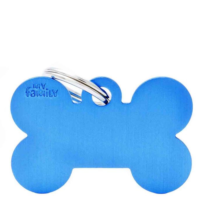 My Family Basic Big Bone Blue Dog I.D Tag