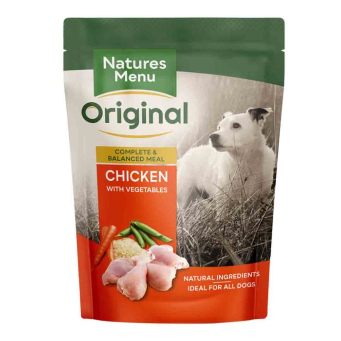 Natures Menu Original Chicken Raw Dog Food Pouches 300g