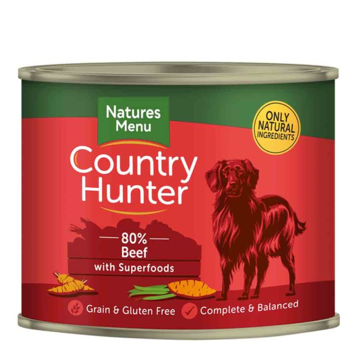 Country Hunter Beef Can Superfoods Dog Food 6x600g