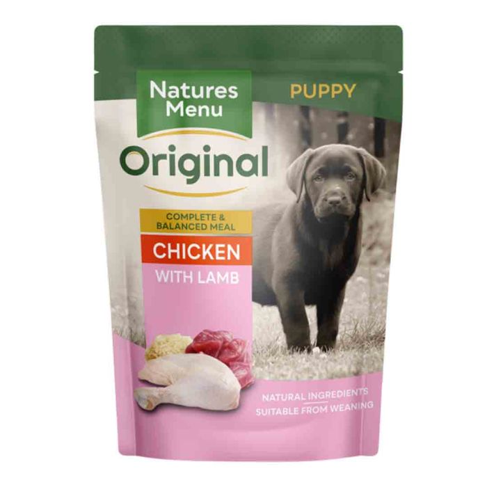Natures Menu Chicken & Lamb Raw Puppy Food Pouches 300g