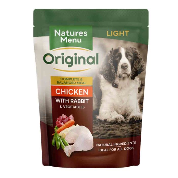 Natures Menu Light Chicken & Rabbit Adult Raw Dog Food Pouch 300g