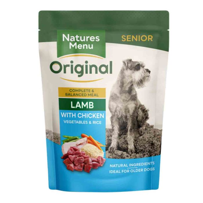 Natures Menu Senior Lamb with Chicken Raw Dog Food Pouch 300g