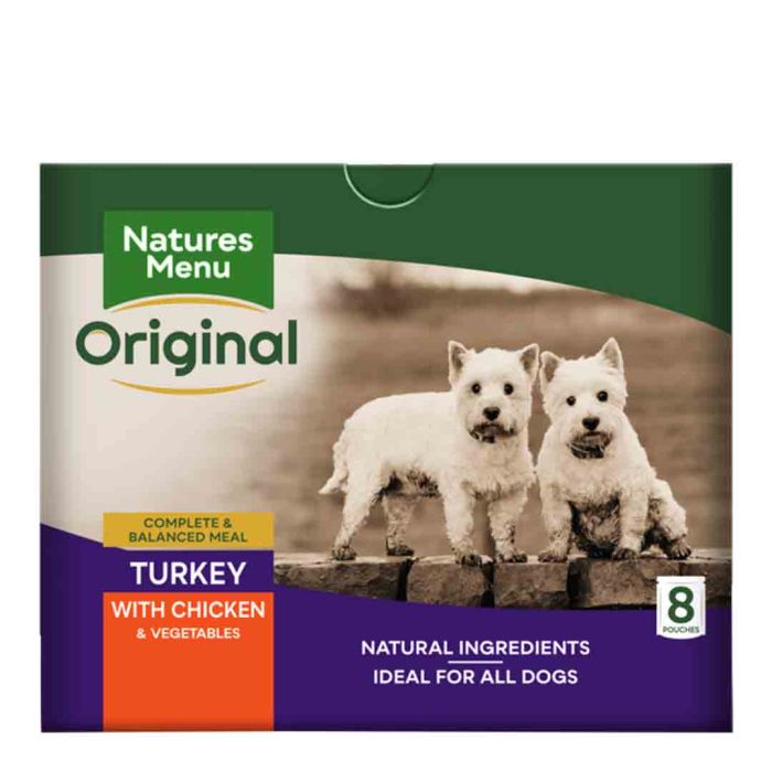 Natures Menu Turkey with Chicken Dog Food Pouches 8x300g