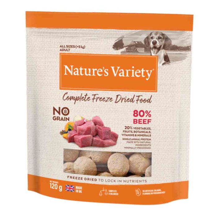 Nature's Variety Complete Freeze Dried Dog Food Beef 120g