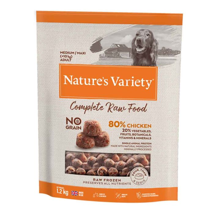 Nature's Variety Complete Raw Food Med/Max Dog Chicken 1.2kg