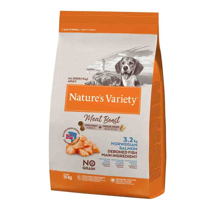 Nature's Variety Meat Boost Dry for Dogs Norwegian Salmon 10kg