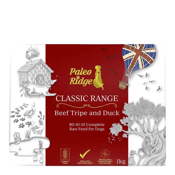 Paleo Ridge Classic Beef Tripe & Duck Raw Dog Food