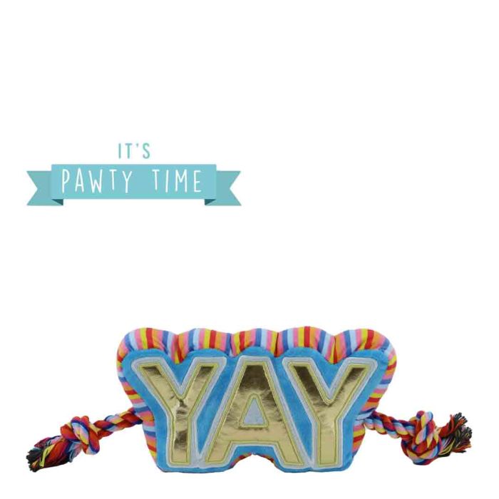Ancol Pawty Yay Squeaker Tugger Dog Toy