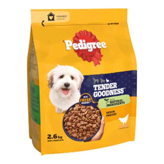 Pedigree Tender Goodness Senior Small Dog Poultry Dry Food 2.6kg