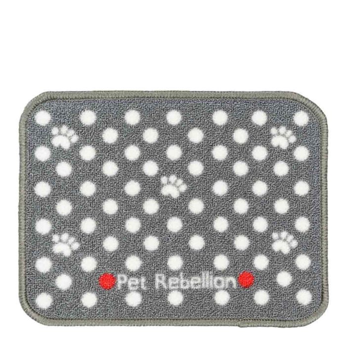Pet Rebellion Mini Mate Dinner Place Mat, Dotty Grey