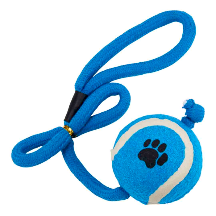 Rufus & Rosie Tennis Ball On Rope Dog Toy