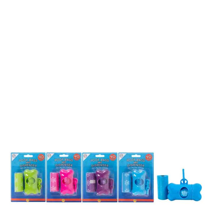 World of Pet Poop Bag Dispenser And Refill 4 Colours