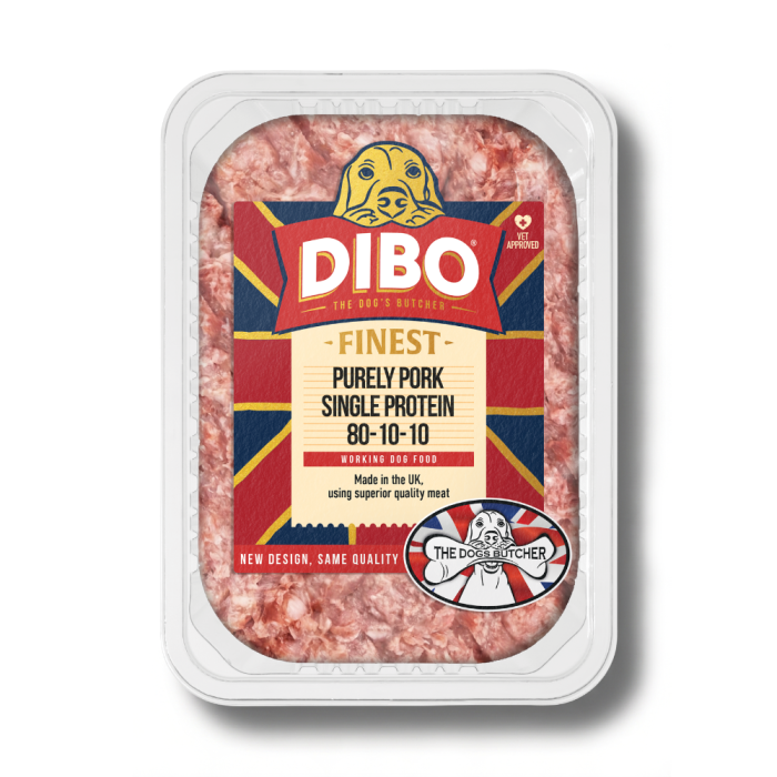 DIBO Finest Purely Pork 80 10 10 Raw Dog Food