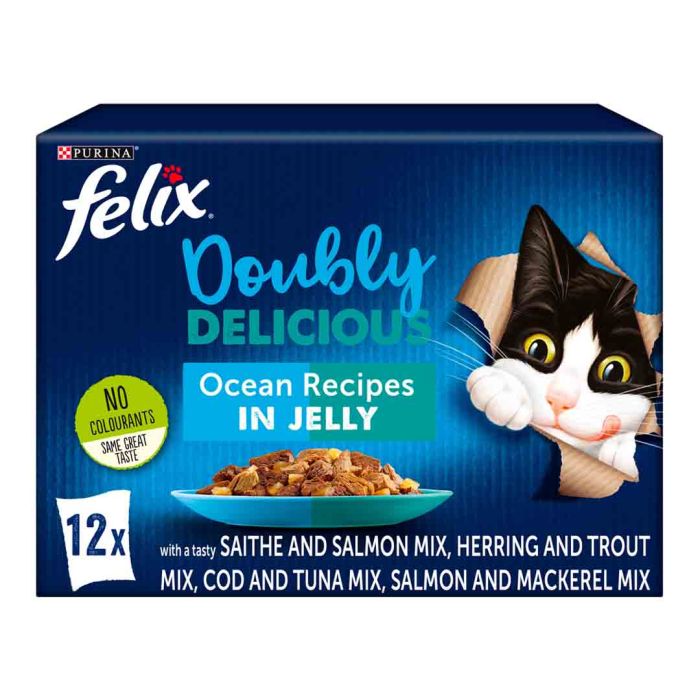 Felix Cat Food As Good As It Looks Doubly Delicious Ocean Recipes 12x100g