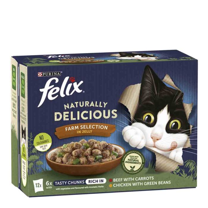 Felix Naturally Delicious Farm Selection, Multipack, 12x80g