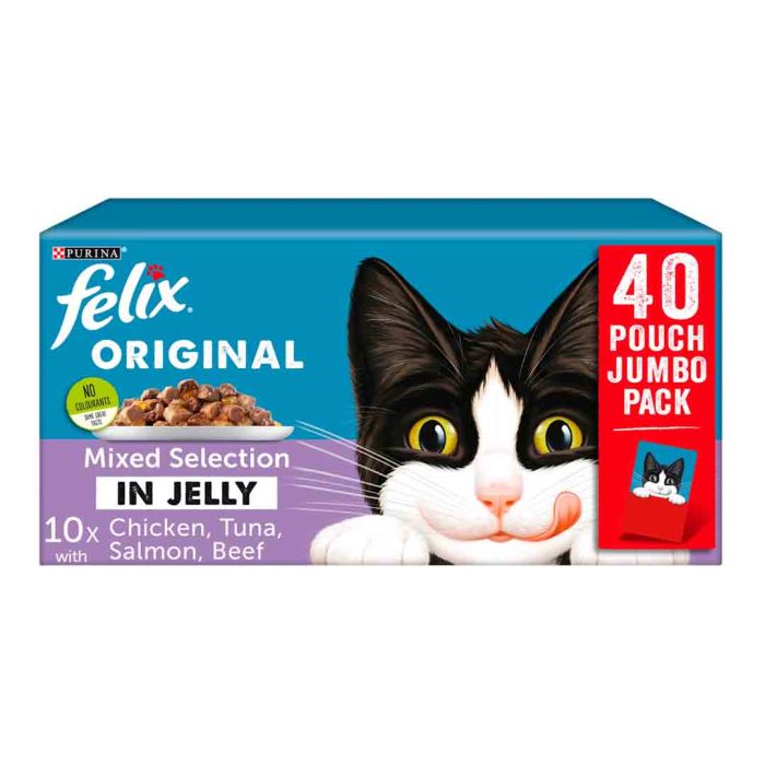 Felix Cat Food Pouch Mixed Selection in Jelly 40x100g