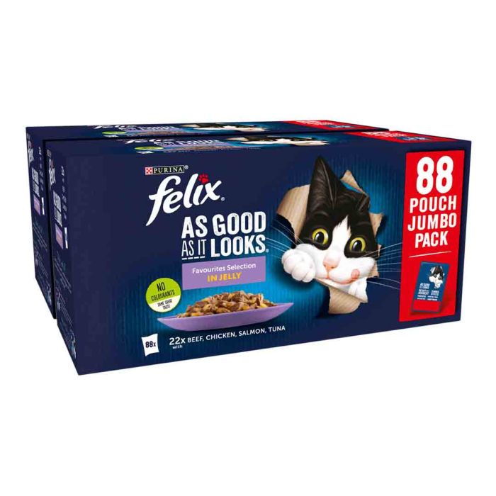 Felix Cat Food As Good As It Looks Mixed Pouch 88x100g