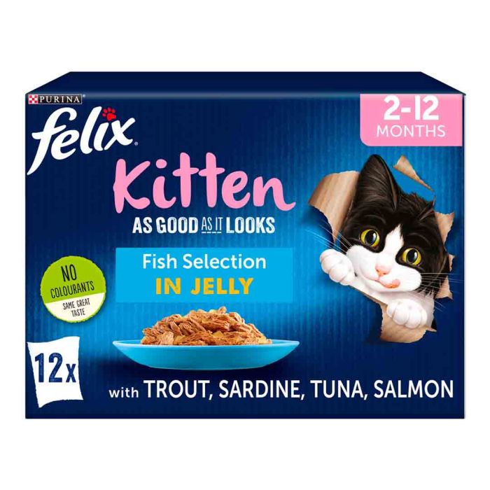 Felix Cat Food As Good As It Looks Pouch Meat Selection Multipack 12x100g