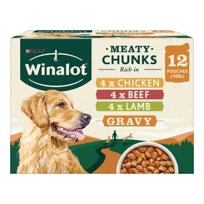 Winalot Wet Dog Food Perfect Portions In Gravy Beef