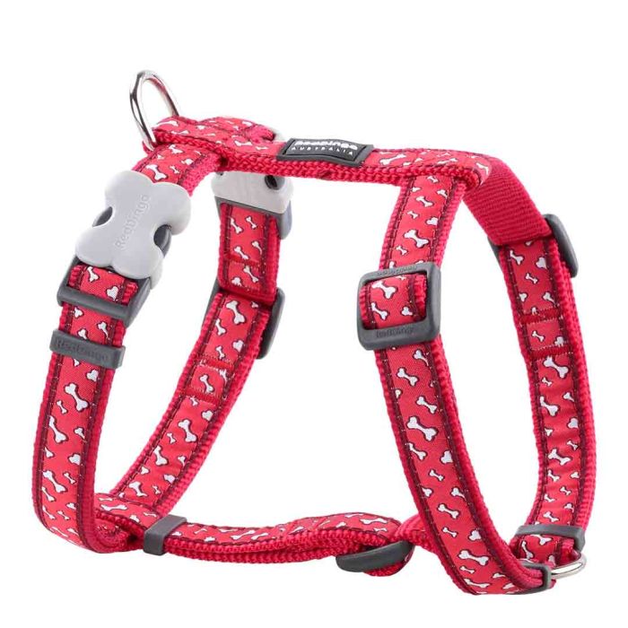 Red Dingo Flying Bones Red Dog Harness Medium