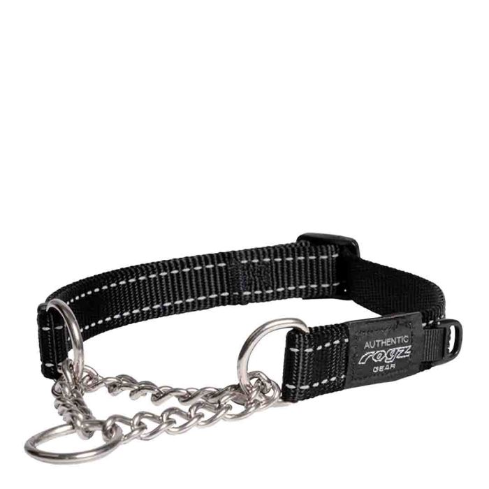 Rogz Utility Control Medium Black Dog Collar