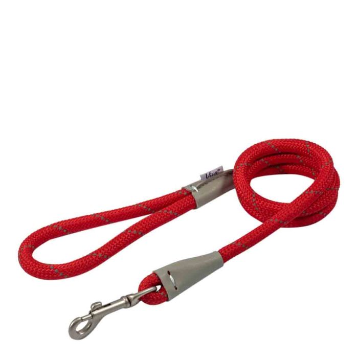 Ancol Red Viva Reflective Rope Dog Lead