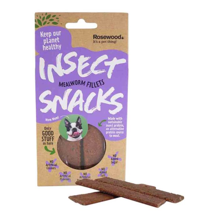 Rosewood Insect Snacks Mealworm Fillets Dog Treats