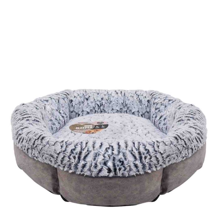 Rosewood Luxury Plush Grey Dog Bed