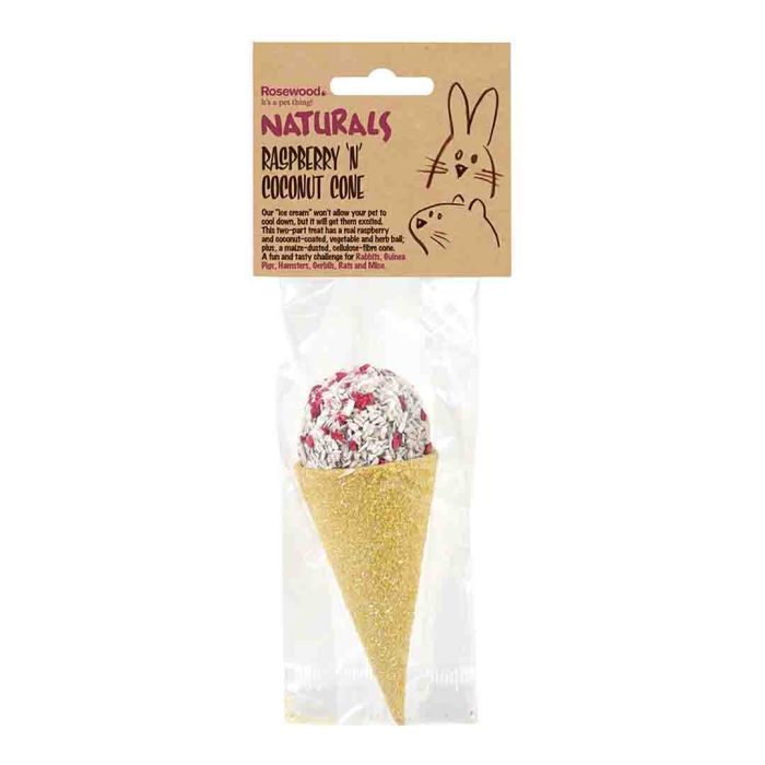 Rosewood Naturals Berry & Coconut Cone Small Pet Treat