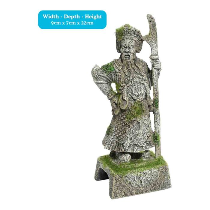 Moss Covered Thai Warrior Fish Tank Ornament