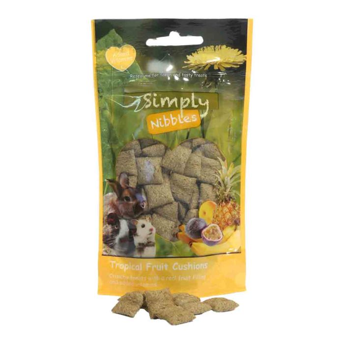 Rosewood Simply Nibbles Tropical Fruit Cushions Rabbit Treat 50g