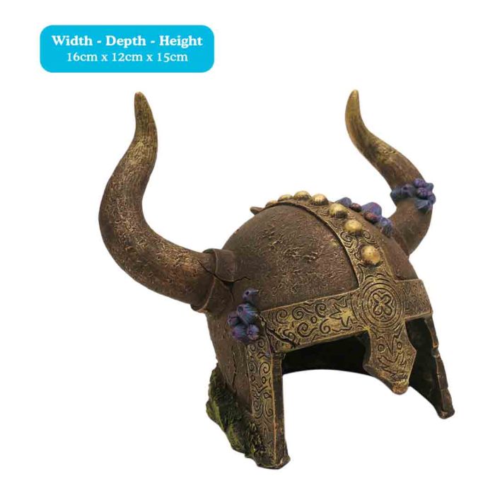 Viking Helmet Cave Fish Tank Decoration