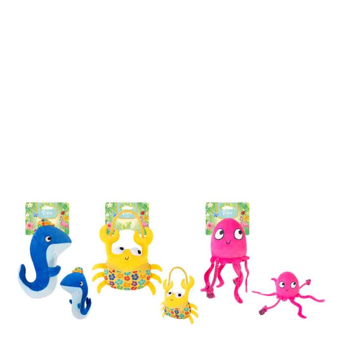 Rufus & Rosie Plush Under the Sea with Squeaker Dog Toy
