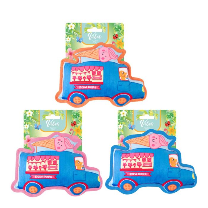 Rufus & Rosie Summer Van Plush Dog Toy with Squeaker
