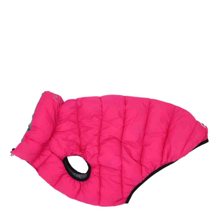 Rufus & Rosie Pink & Grey Reversable Puffer Jacket, L+