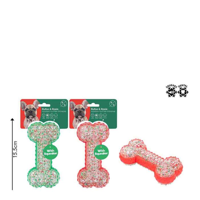 Rufus & Rosie Rubber Bone Dog Toy
