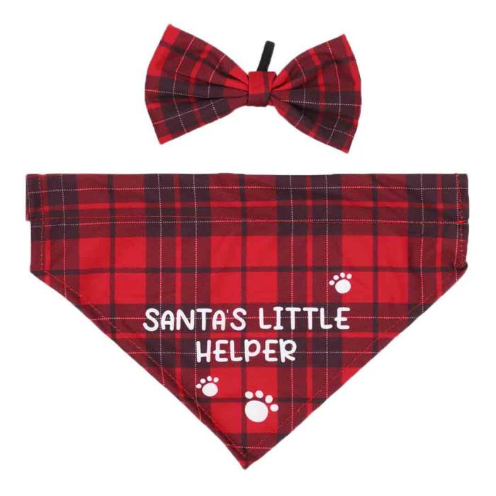 Christmas Bandana & Bowtie Collar for Dogs