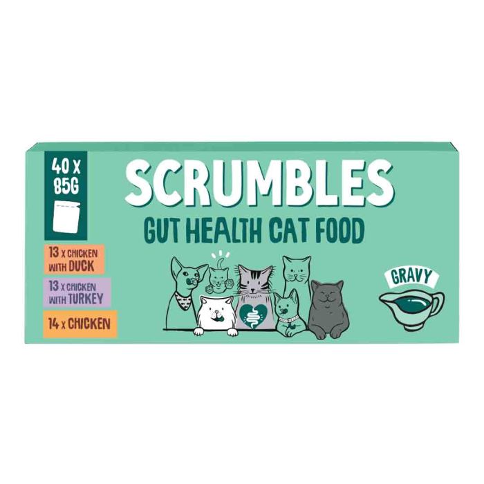 Scrumbles Grain Free Gravy Cat Food Selection 40x85g