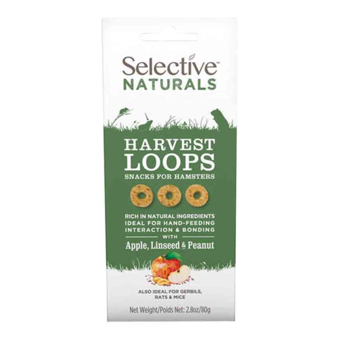 Selective Naturals Apple Linseed Loop Hamster Treat 80g