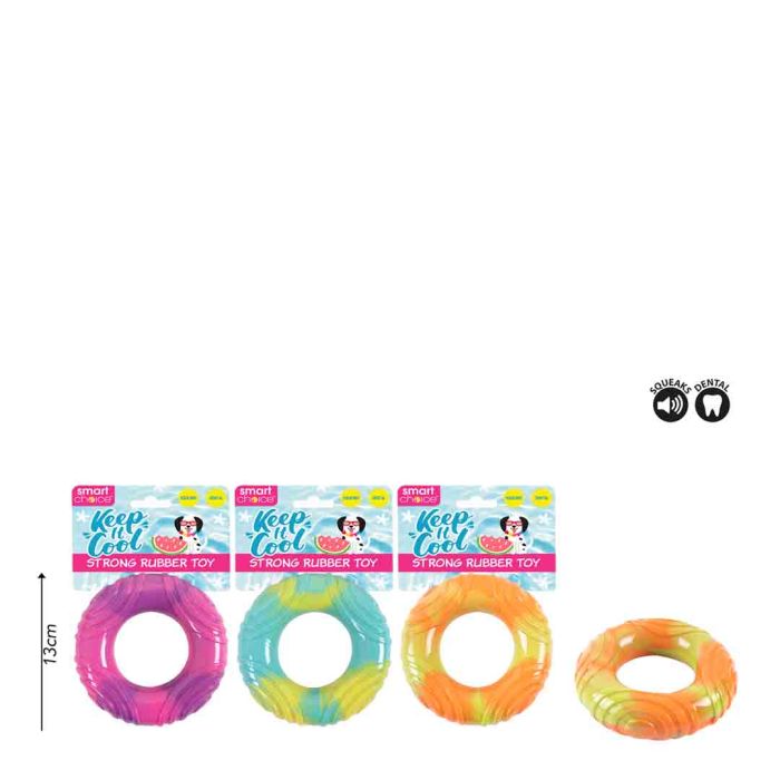 Summer Tie Dye Rubber Ring Dog Toy