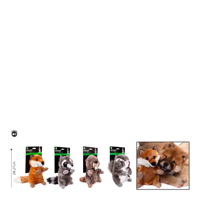 Smart Choice Plush Woodland Animal With Squeak Dog Toy