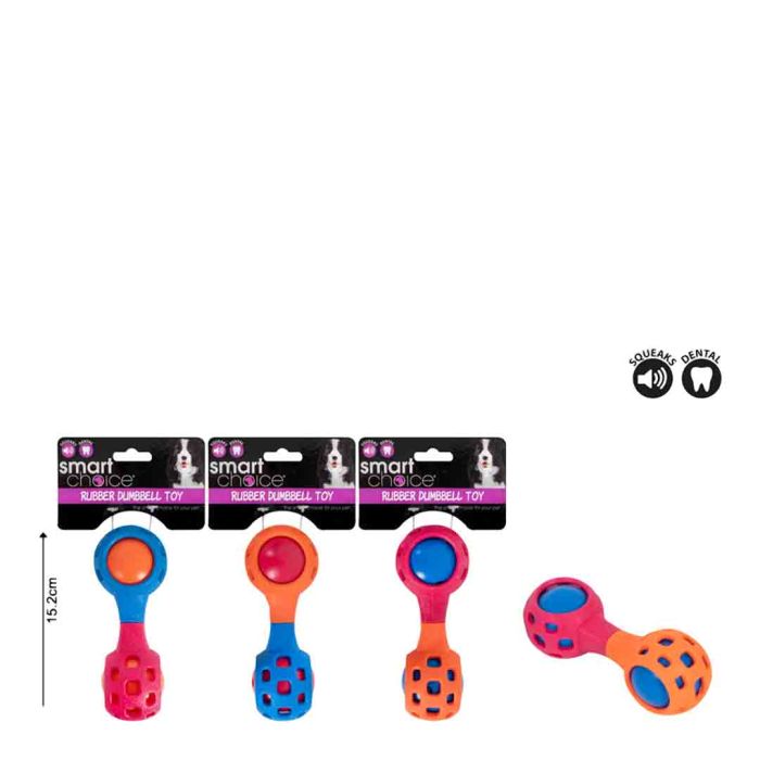 Smart Choice Squeaky Dumbbell Dog Toy