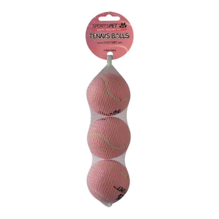 SportsPet Pink Tennis Ball Dog Toy