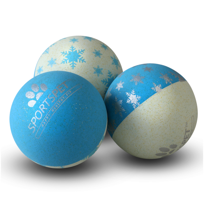Sports Pet Squeak Snowflake Tennis Dog Toy