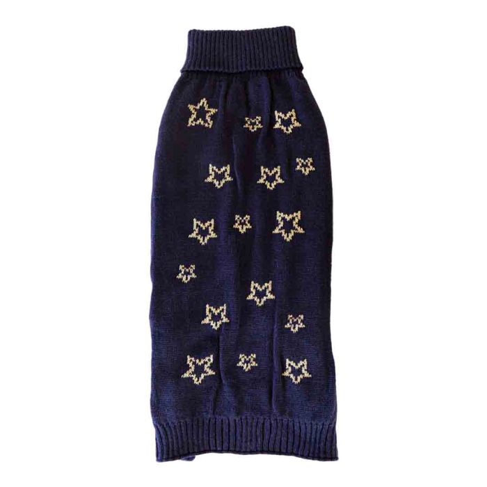 Pet Brands Christmas Gold Star Print Jumper Medium/ Large