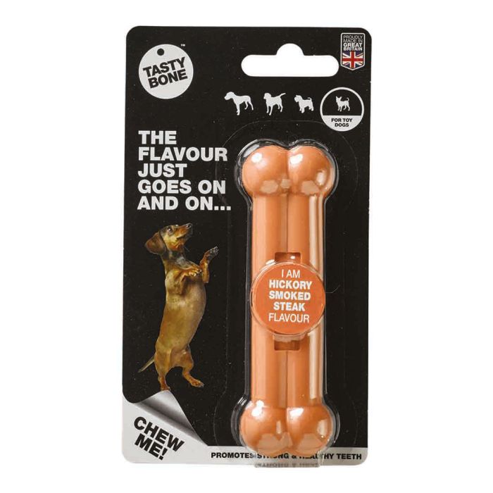 Tasty Bone Dog Chew Bone Hickory Smoked Steak
