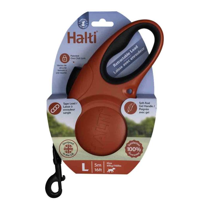 Halti Red Retractable Dog Lead