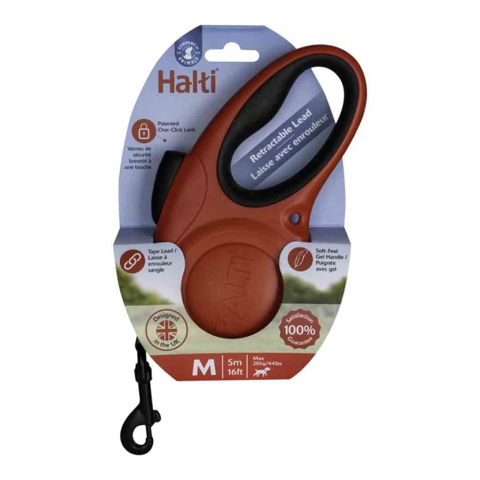 Halti Red Retractable Dog Lead