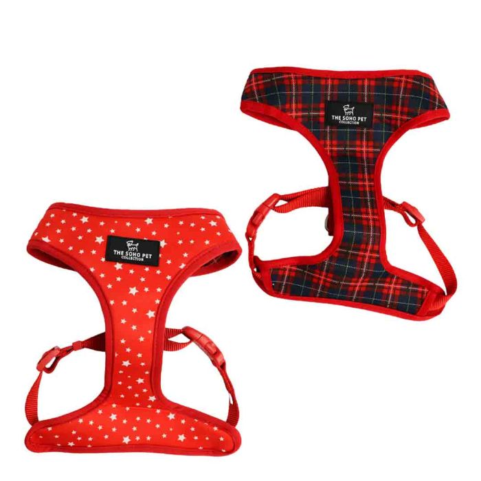 Ancol Soho Tartan & Star Dog Harness