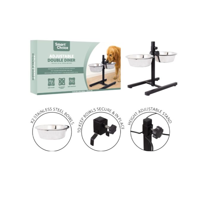 Smart Choice Adjustable Double Stainless Steel Diners